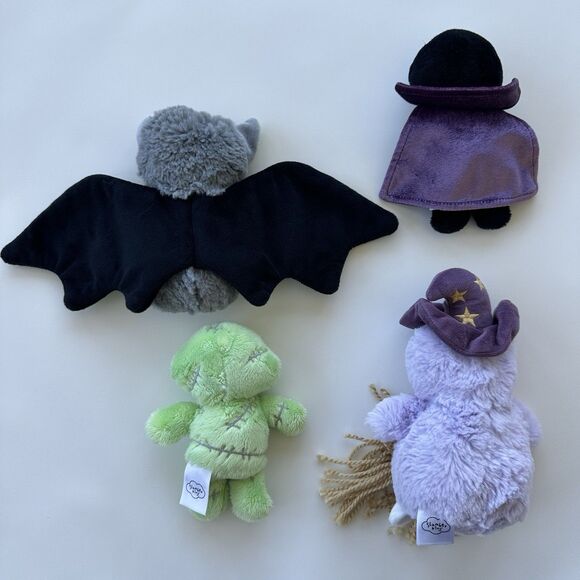 Slumberkins Mini Lot Vlad Mini Glow in The Dark Bat Lavender Witch Owl Mr Bones - Picture 2 of 7